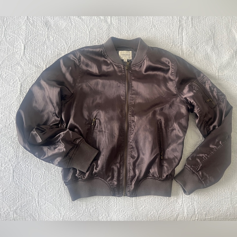 BARELY LEGAL - Silver Bomber Jacket made by Cotton Candy